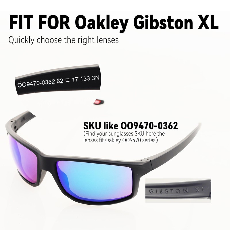 Walleva Brown Polarized Replacement Lens For Oakley Gibston XL (OO9470 Series) gallery