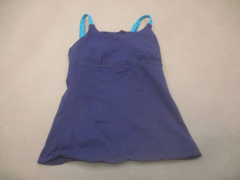 Prana Size S Women Blue Inner Pads Straps Athletic Lace Up Back Training Top 968