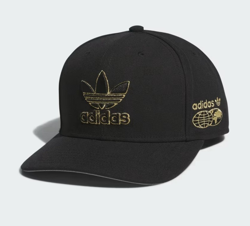 ADIDAS Modern 2.0 Men’s Structured Cap Hat Black/Gold Metallic OSFA JJ7409 NEW