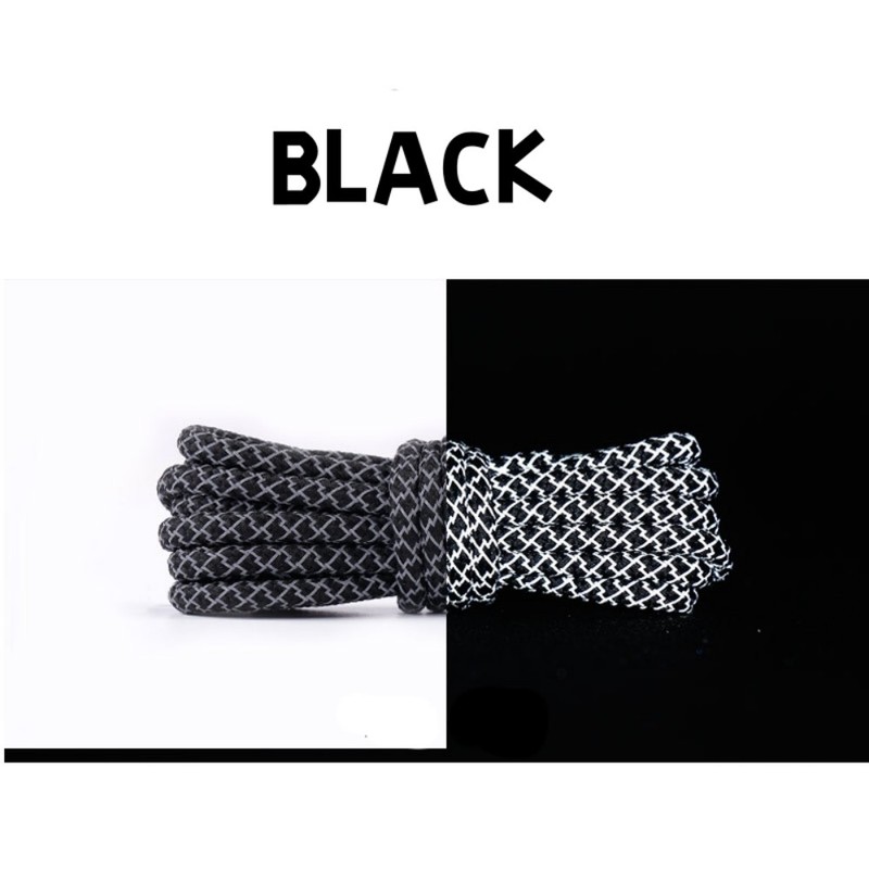 1 Pair Round 3m Reflective Shoelaces 39″, 47″, 54″, 63″ Shoe Lace Strings