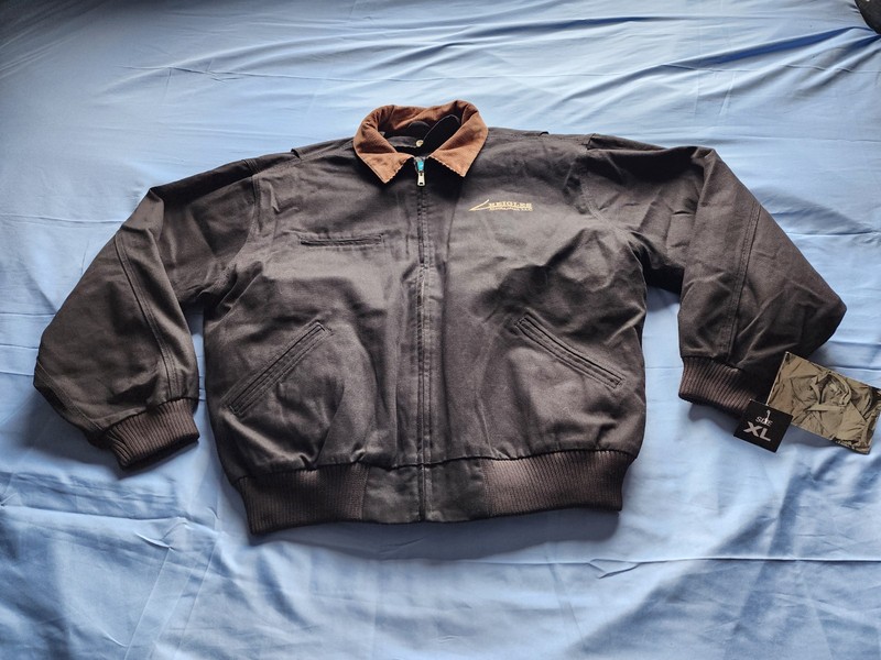 TRI-MOUNTAIN WOOL LINED DUCK CANVAS WORKWEAR JACKET BLACK WITH CORDUROY…