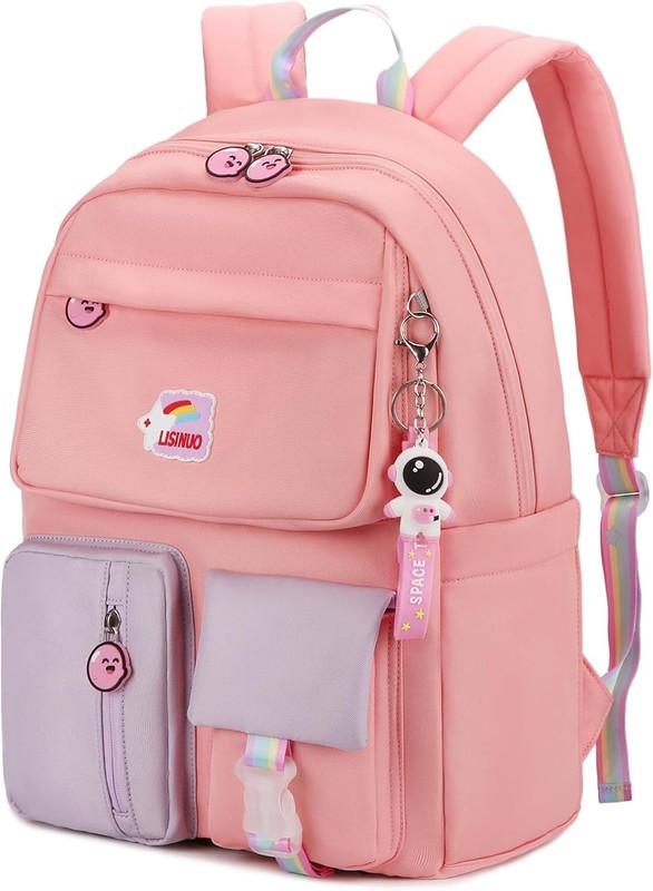 Kids Girls Backpack Back to School 17in Large and Durable Cute Pink