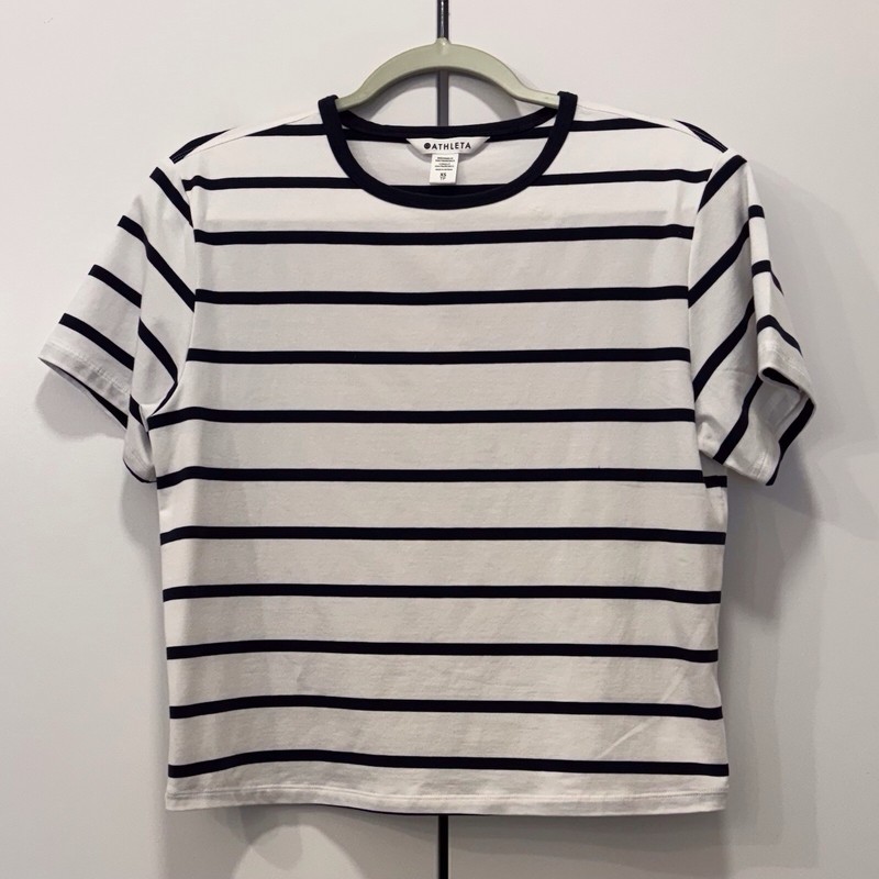 Athleta Women’s XS Stripes Top Short Sleeve Soft