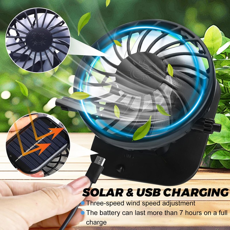 Mosquito Net Hat with Solar Fans Wide Brim Insect & Sun Protection Cap Fishing gallery