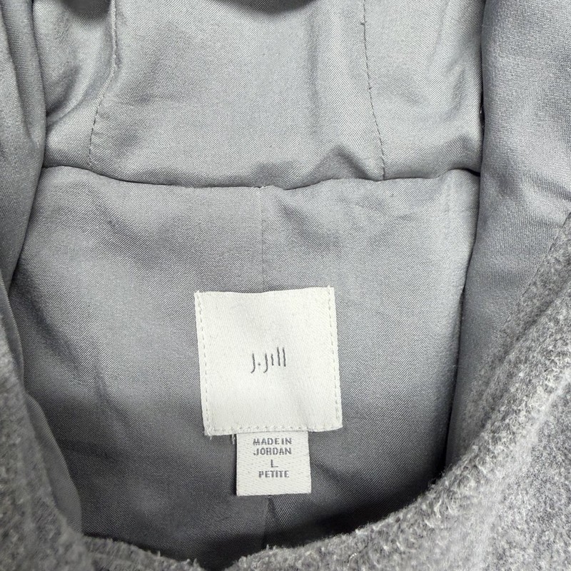 Big Chill Jacket Womens Large Gray Knit Hooded Toggle Close Sherpa Lined Pockets gallery