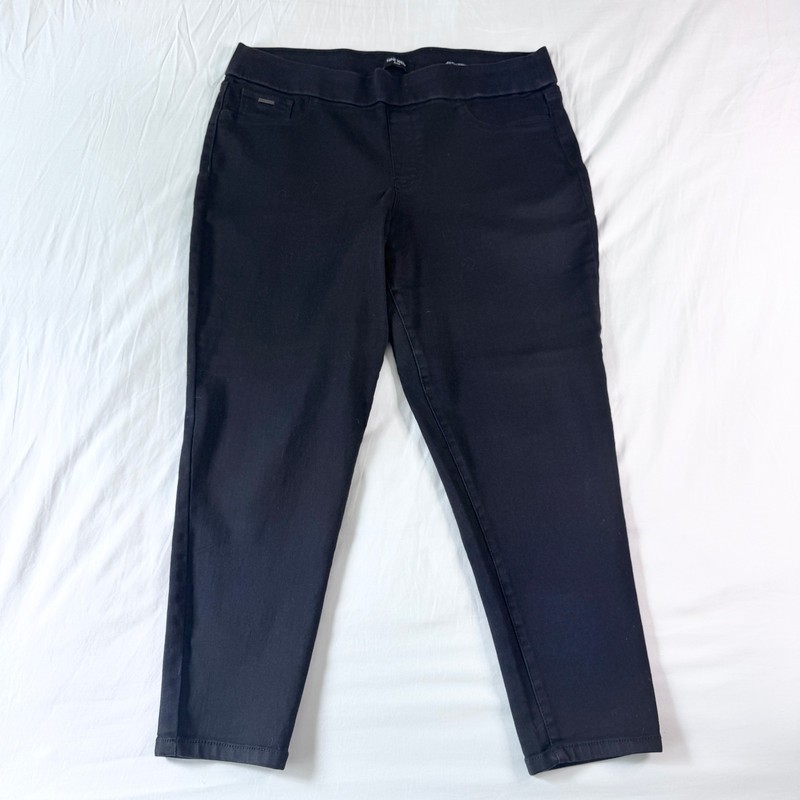 Nine West Womens Capri Pants Jeans, Black, Size 16