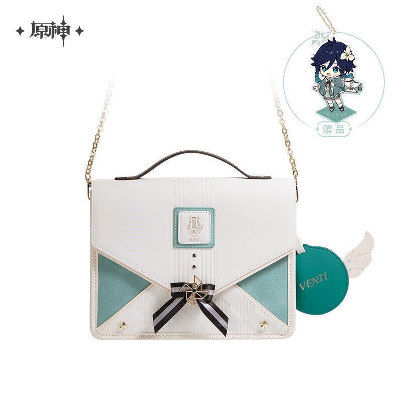 Genshin Impact Official Venti Theme Handbag Shoulder Crossbody Bag Tote Bag Gift