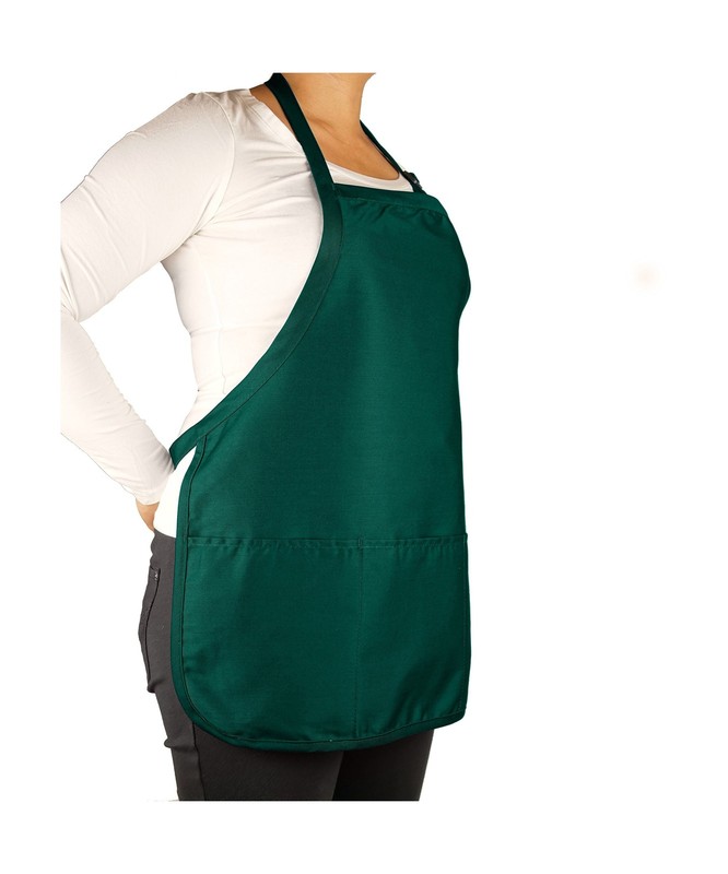 Adjustable Bib Apron Spun Poly-Commercial, Restaurant Kitchen 3 Pocket 72 gallery