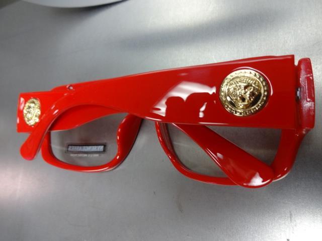 Men's CLASSIC RETRO HIP HOP RAPPER Style Clear Lens EYE GLASSES Thick Red Frame gallery