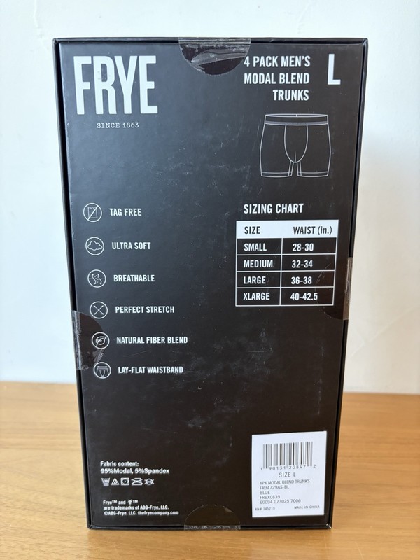 FRYE Men’s Modal Blend Trunks, 4-pack, Large gallery