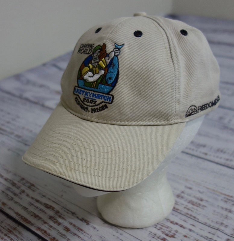 2007 Camping World FreedomRoads Beige Adjustable Logo Hat Cap Mens OSFM