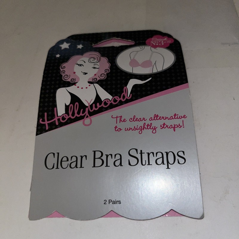 Hollywood Invisible Bra Straps 2 Count – Clear Replacement Straps Adjustable
