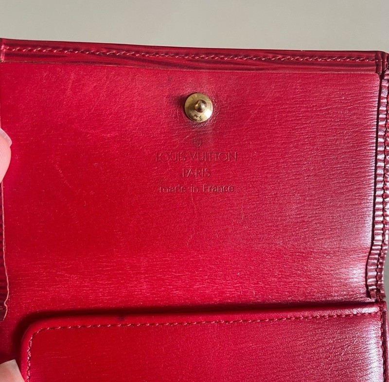 Authentic Louis Vuitton LV Red Epi Leather Compact Tri-Fold Wallet (11cm x 10cm) gallery