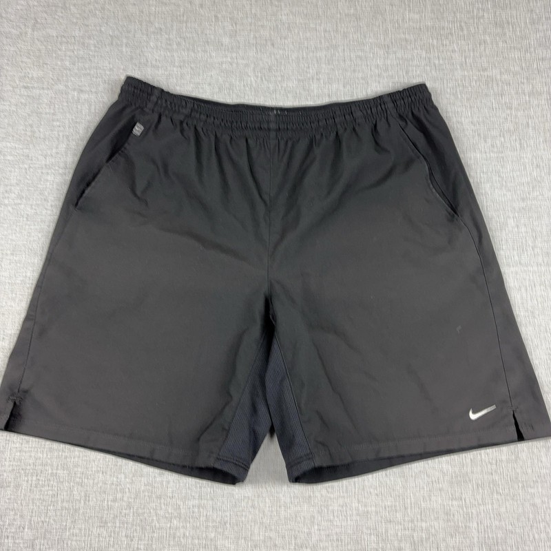 Nike Court Heritage Fit Dry Shorts Mens Large Black Running Athletic 9 Inseam