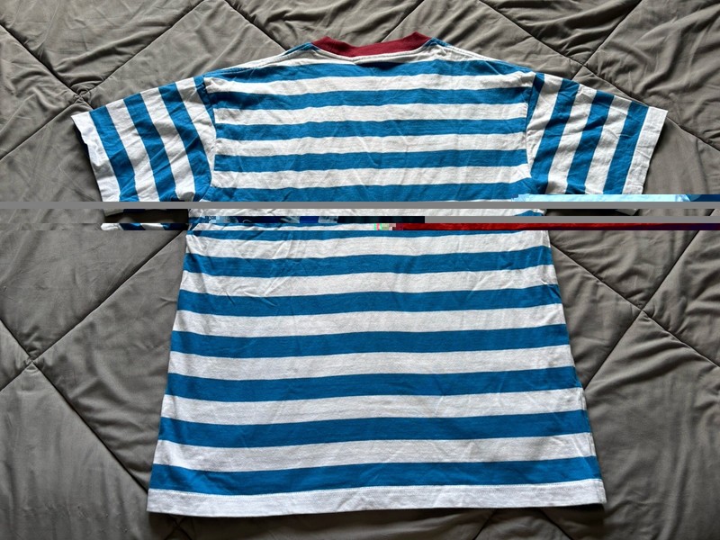 GOLF WANG Killcat Striped Tee Blue White Red Size M gallery