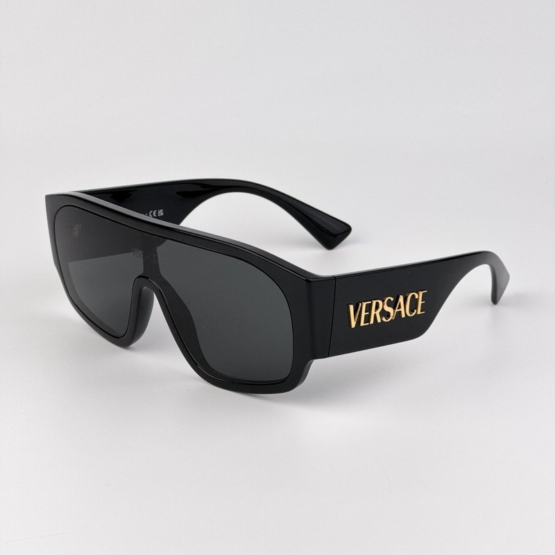 Versace Men Sunglasses Black Dark Grey Pilot VE4439 GB1/87 NEW AUTHENTIC gallery