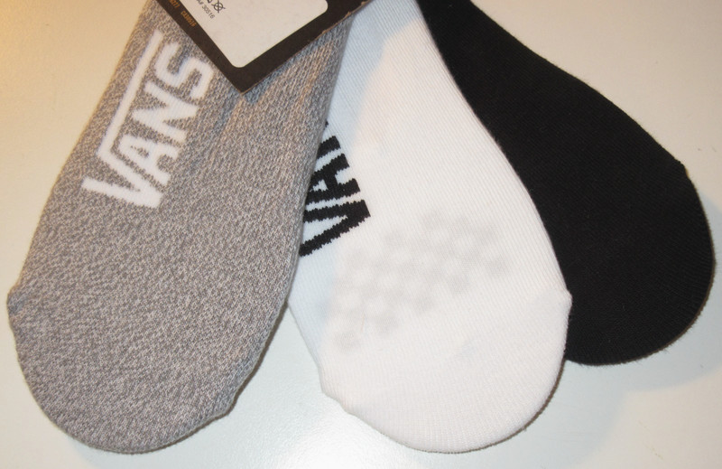 Vans Women's 3 pack No Show socks Checkerboard Black White Grey Size 6.5-10 NWT gallery
