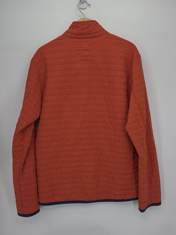 Relwen Mens Windzip Jacket Quilted Full Zip/Button Orange Size Medium gallery