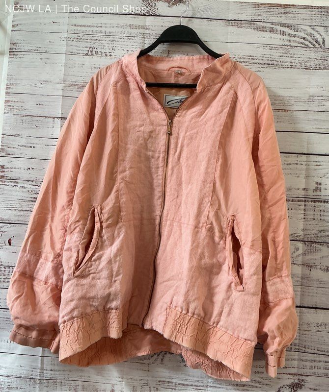 Women’s Vintage Wolfang Kaiser Colette Peach Silk/Linen Jacket US L