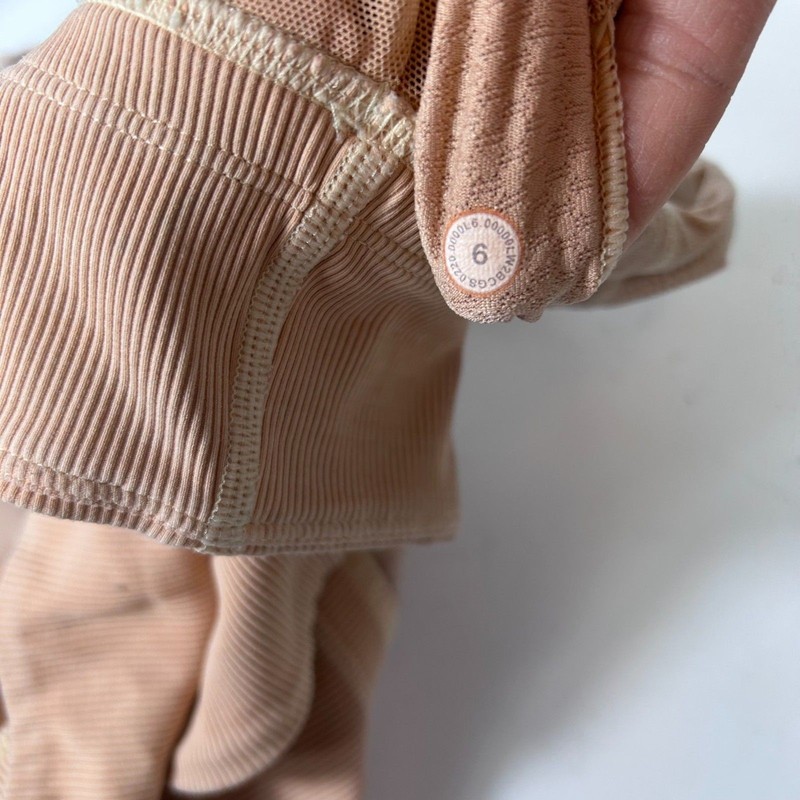 Lululemon Free To Be Pink-Nude Unpadded Strappy Long Line Sports Bra Size 6 gallery