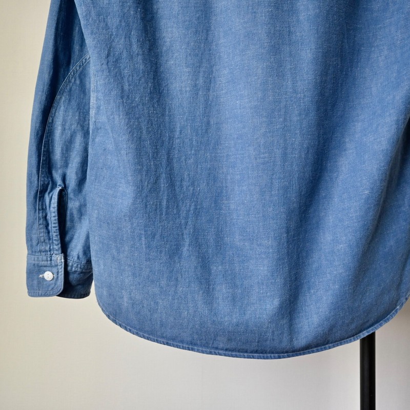 2000s BEAMS Plus x Sunny Sports half-zip denim work shirt, made in Japan, 38 gallery