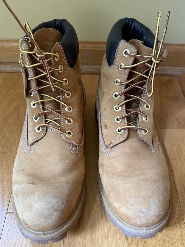 Timberland 10061 Premium Work Boots 11M Wheat 400g Primaloft Waterproof Nubuck