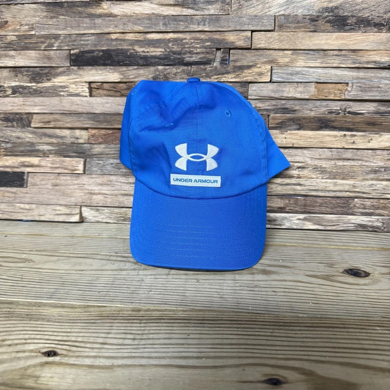 Under Armour Hat UA Mens Strapback Cap Cotton Blend Blue One Size 1369783 Adjust