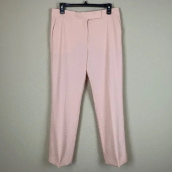 MaxMara Peach Dress Pants w/ Hidden Zipper, Button, and Eye/Hook Closure