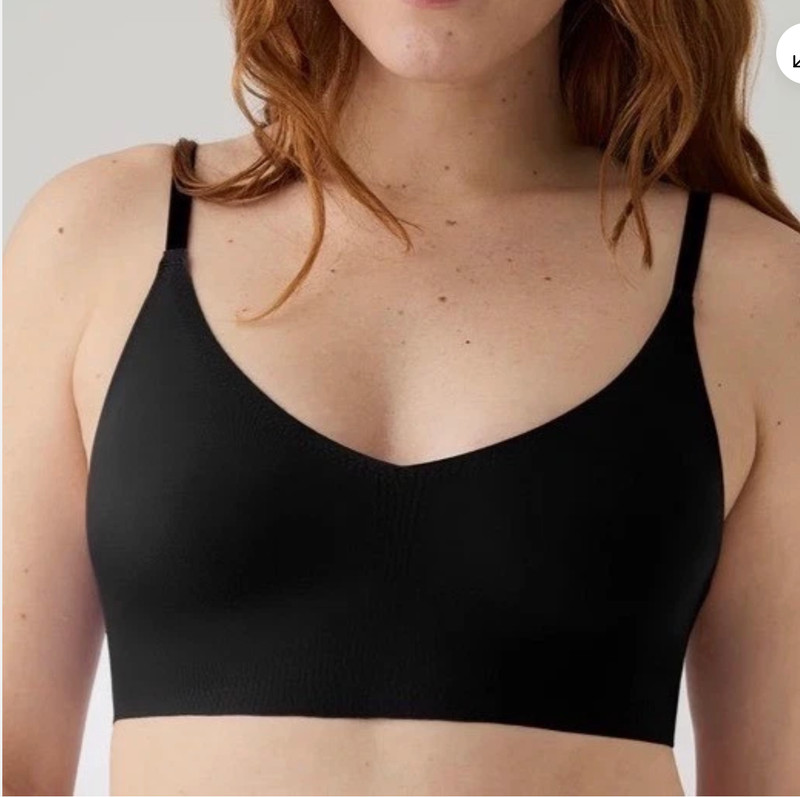 True & Co Triangle Convertible Strap Bra Bralette Padded Black Size XS NWT