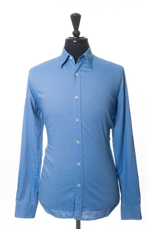 Theory Blue Sebastian Visual Shirt XL 20398