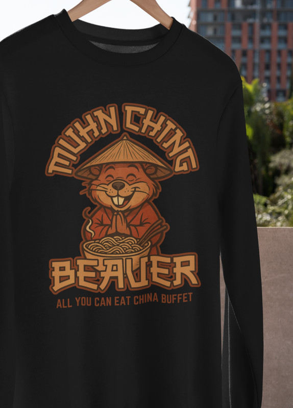 Muhn Ching Beaver All You Eat Buffet SHIRT Rude Innuendo Muff Diving Sex-Humor