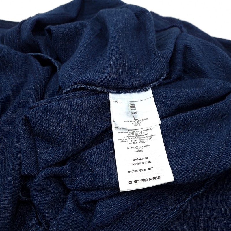 G-Star Herren Pullover Sweater Blau Baumwolle Rundhals Regular Langarm Größe L gallery