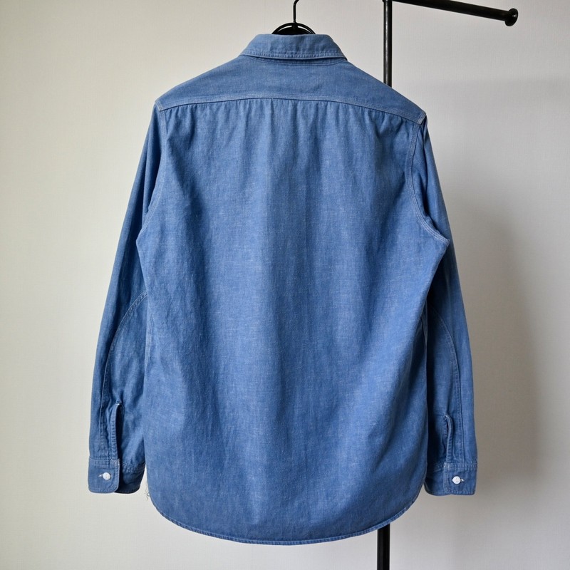 2000s BEAMS Plus x Sunny Sports half-zip denim work shirt, made in Japan, 38 gallery