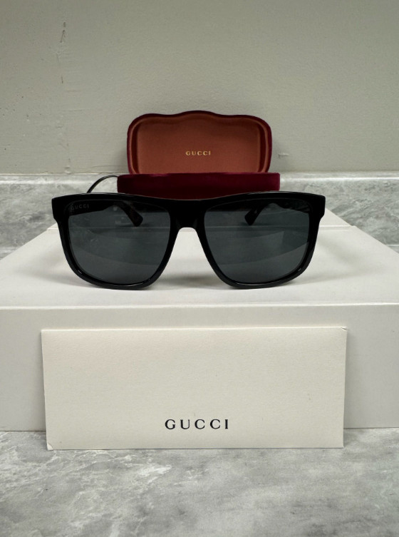 GUCCI | NEW | 0010S | 0010S – 001 | 58 | BLACK | GREY | NON POLARIZED
