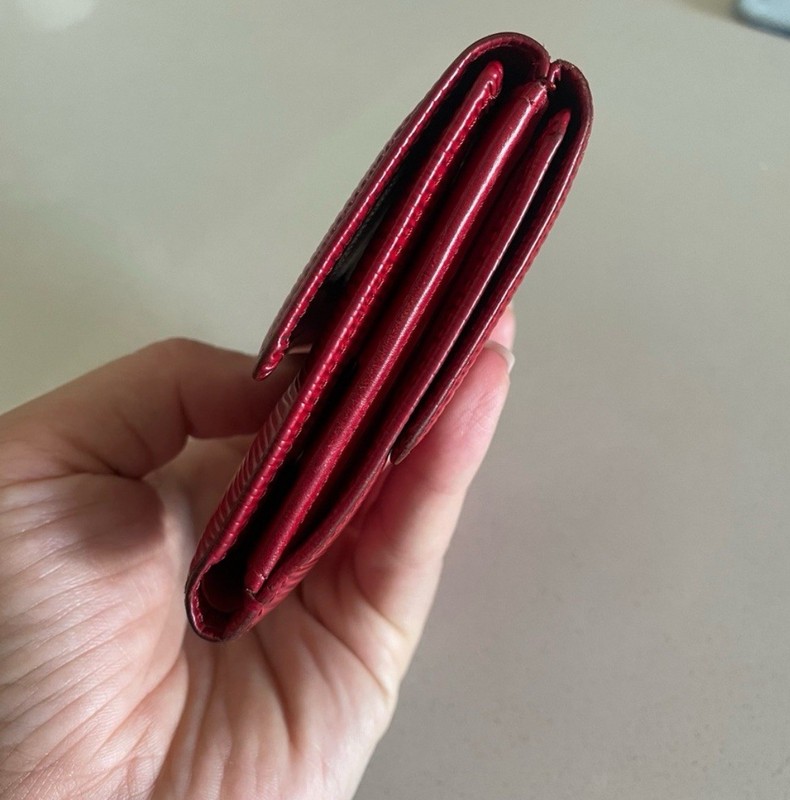 Authentic Louis Vuitton LV Red Epi Leather Compact Tri-Fold Wallet (11cm x 10cm) gallery