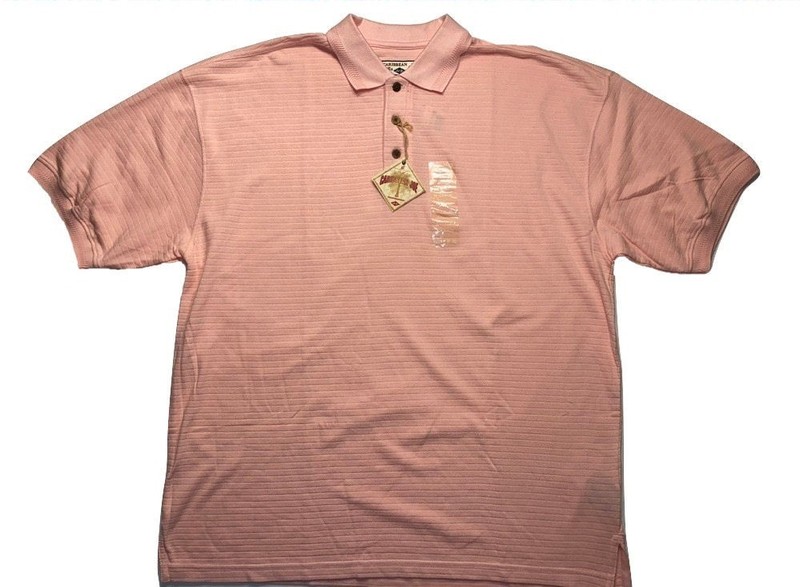 Caribbean Joe Polo Pink Size XL 60% Cotton 40% Rayon Made in India (K-34)