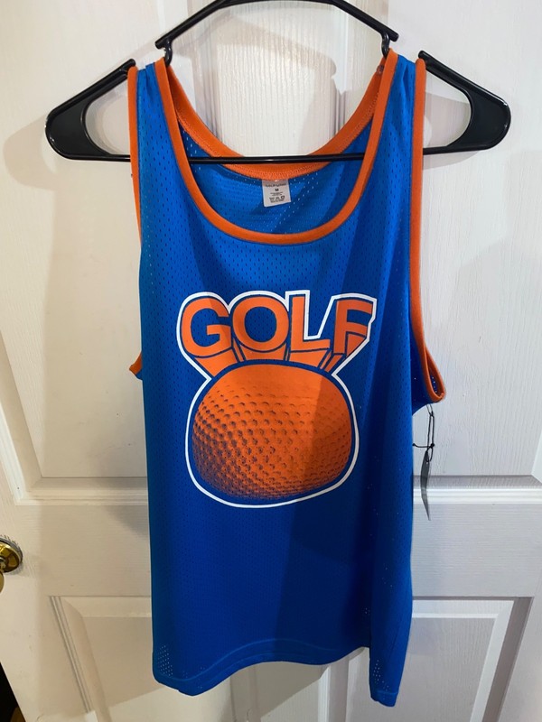 GOLF WANG Blue & Orange Medium Size Basketball Jersey (New with Tags)