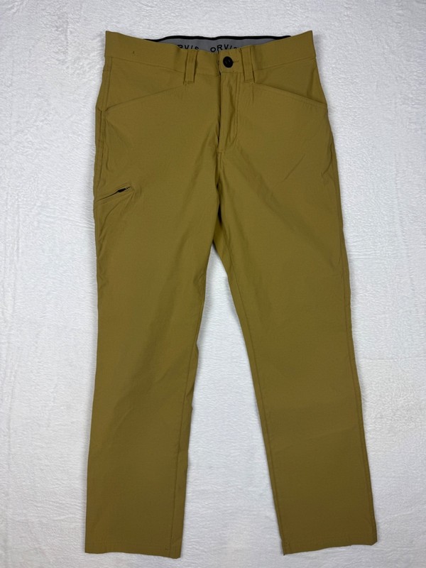 Orvis Pants Mens sz 31 Brown Khaki Tan Performance Tech Stretch Water Repellent