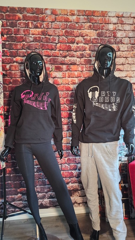 Independent Trading Co Custom Screen Printed Black Hoodie White Graphic gallery
