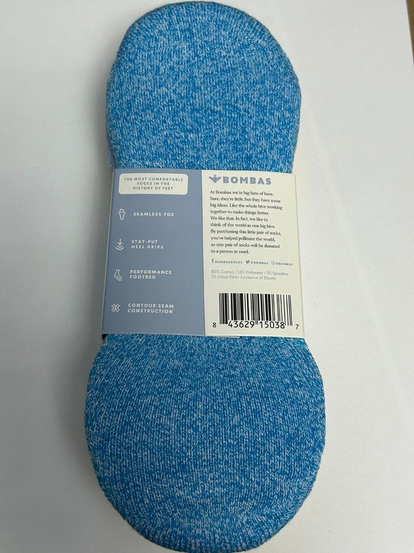 4 colored pairs BOMBAS Women's Cushioned No Show Sock Size (Medium) gallery