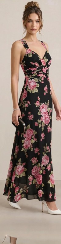 Vintage 90s Y2K Speechless Floral Halter Maxi Dress Sz 7