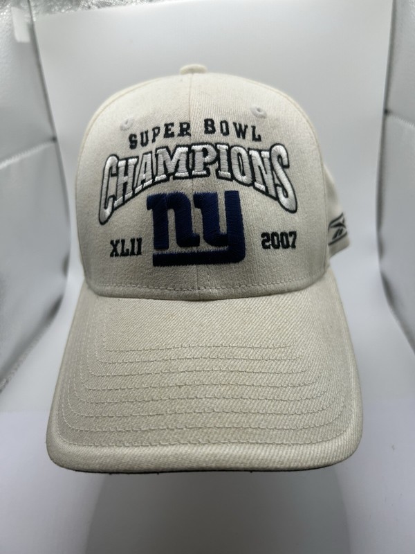Reebok 2007 NY Giants Super Bowl XLII Flexfit One Size Cap Hat