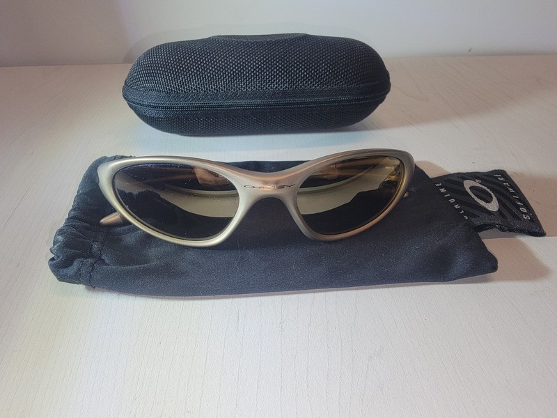 OAKLEY MINUTE 1.0 GEN 1 PLATINUM GOLD IRIDIUM LENSES & GOLD ICONS SUNGLASSES 98