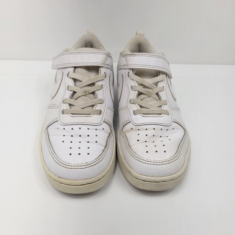 Nike Court Borough Low 2 Triple White Shoes BQ5451-100 YOUTH US Size 3Y