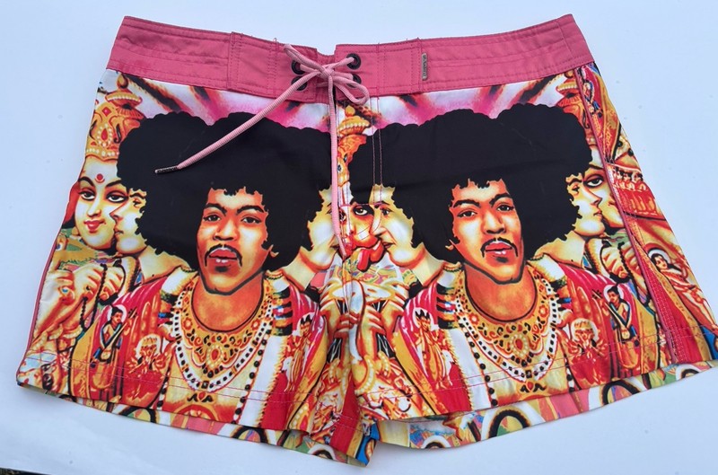 Vtg Jimi Hendrix Axis Bold As Love Dragonfly Shorts Jrs Size 9 Swim Surf Beach