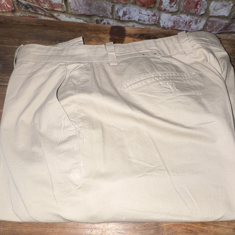 MADE Camden&Worn Men’s Beige Flat Front Straight Chino Pants 34