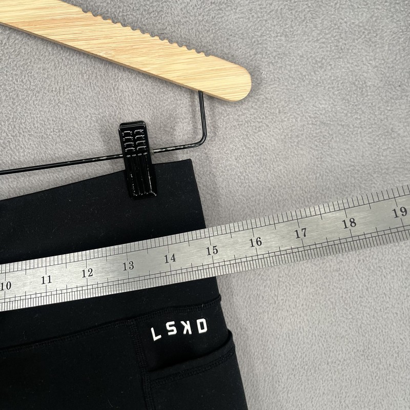 LSKD Leggings Womens Extra Large Black Capri Gym Training Compression Waist Crop gallery