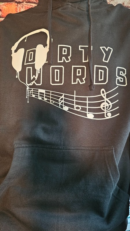 Independent Trading Co Custom Screen Printed Black Hoodie White Graphic