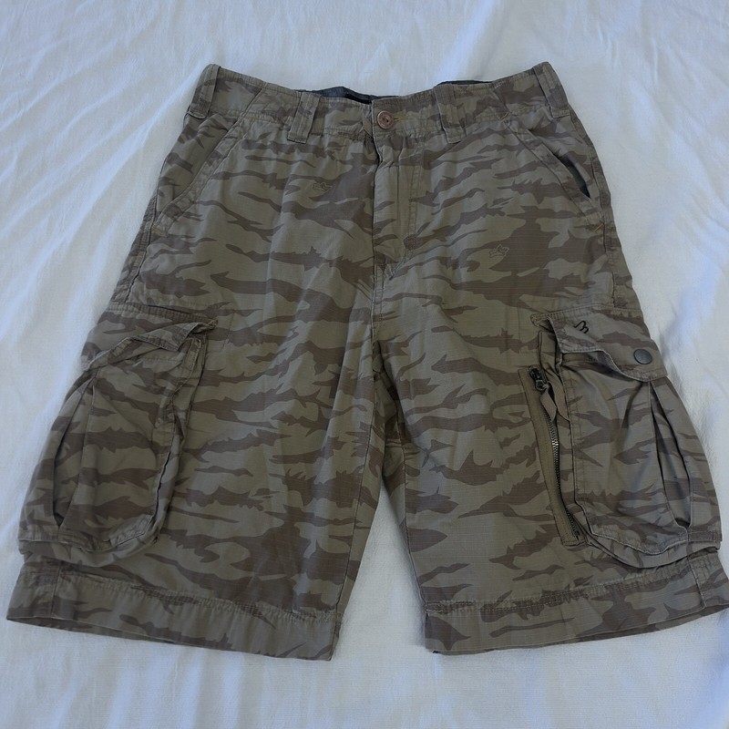 FOX Racing Shorts Cargo Brown Camo Twill Riding Biking Walking Men Sz W-30 L-11.