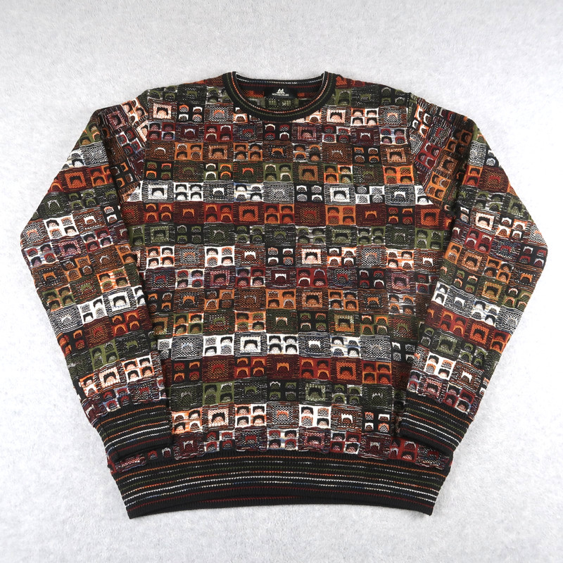 Vintage Men’s Montechiaro Multicolor Sweater Made In Italy Size 54